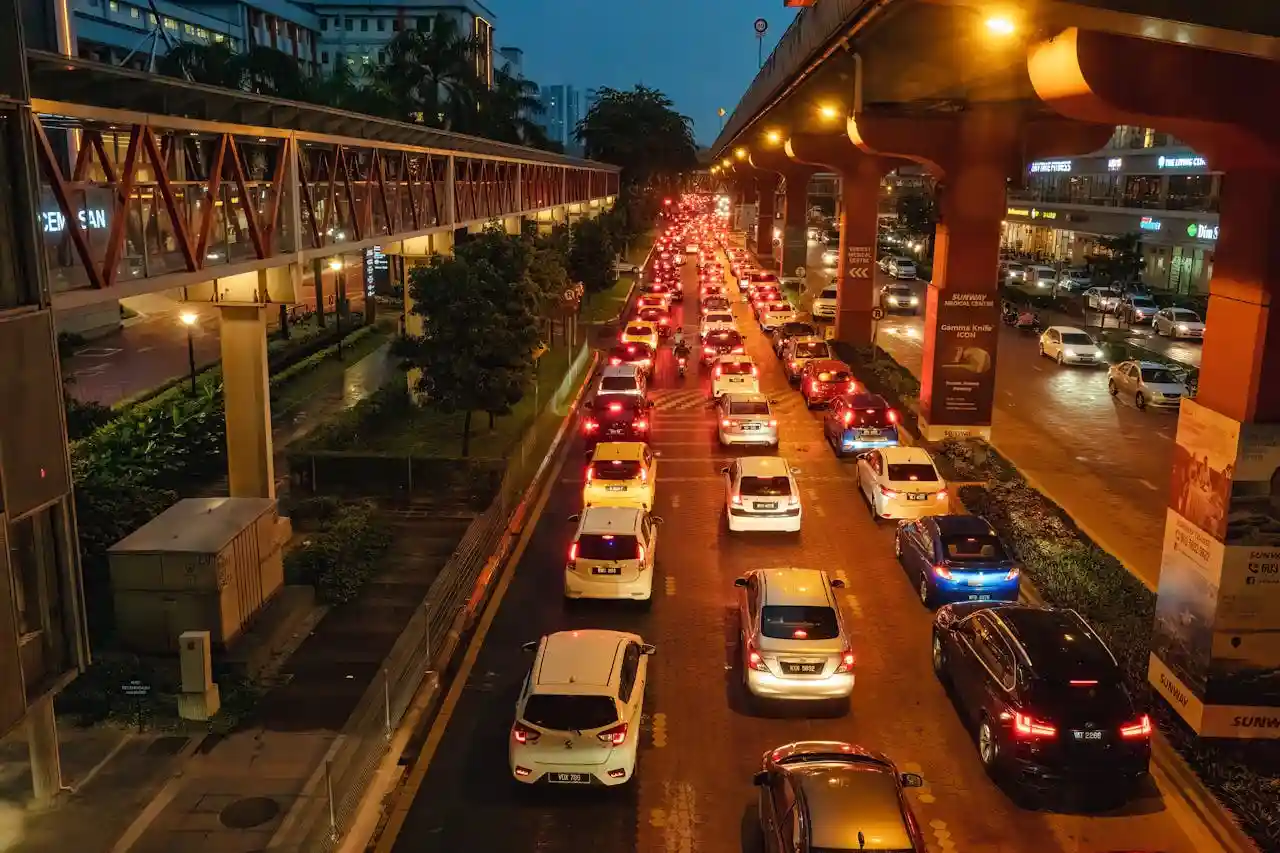 Malaysia road at night