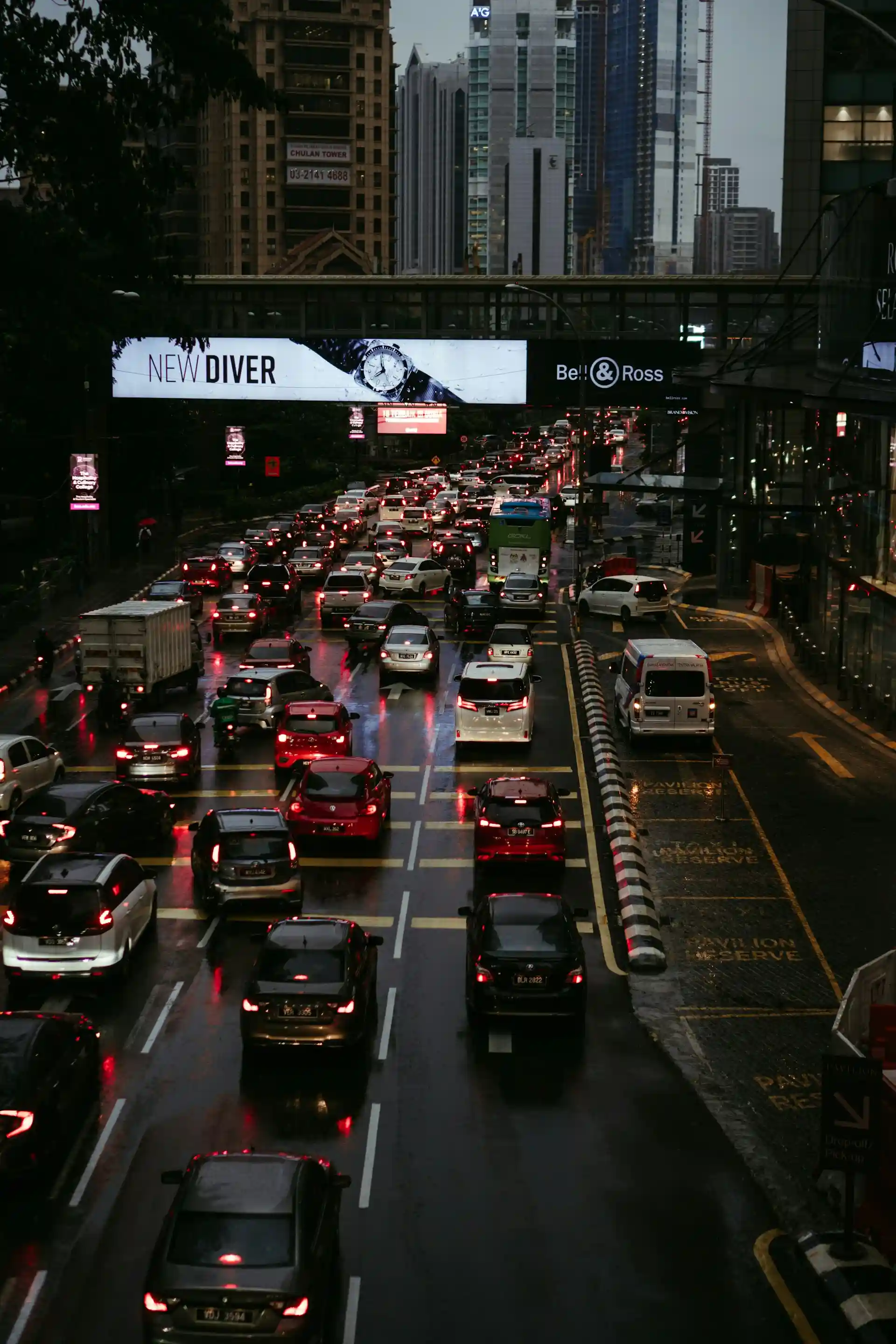 Malaysia congested road